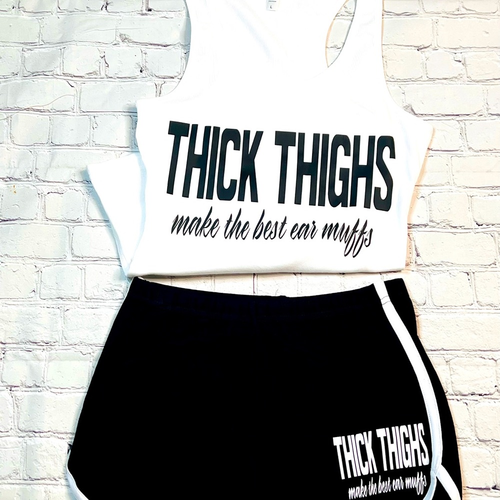 THICK THIGHS TANK TOP SHORT SET